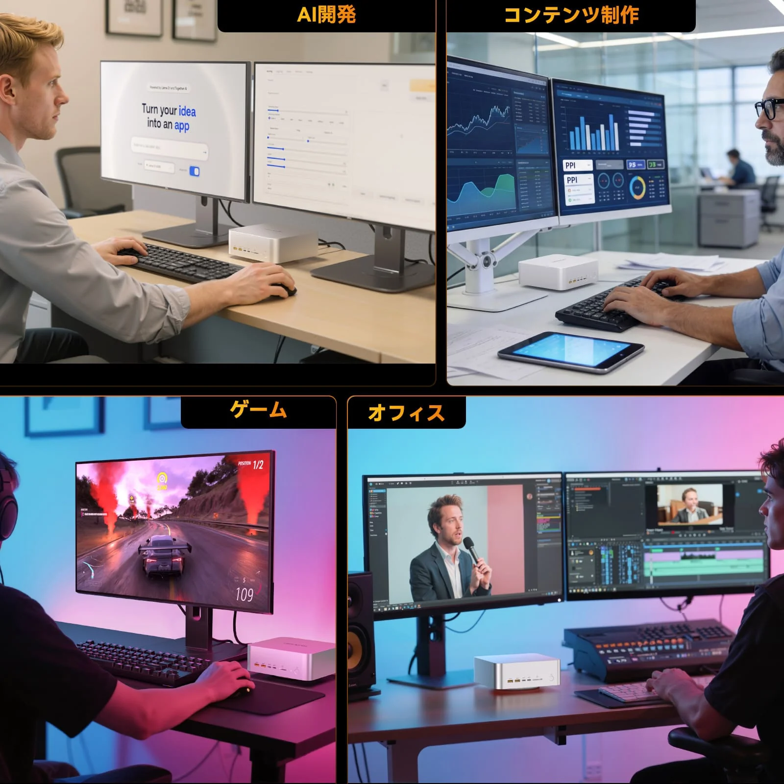GEEKOM AI PC A9 Mega ミニPC AMD Ryzen AI Max+ 395 - Image 9
