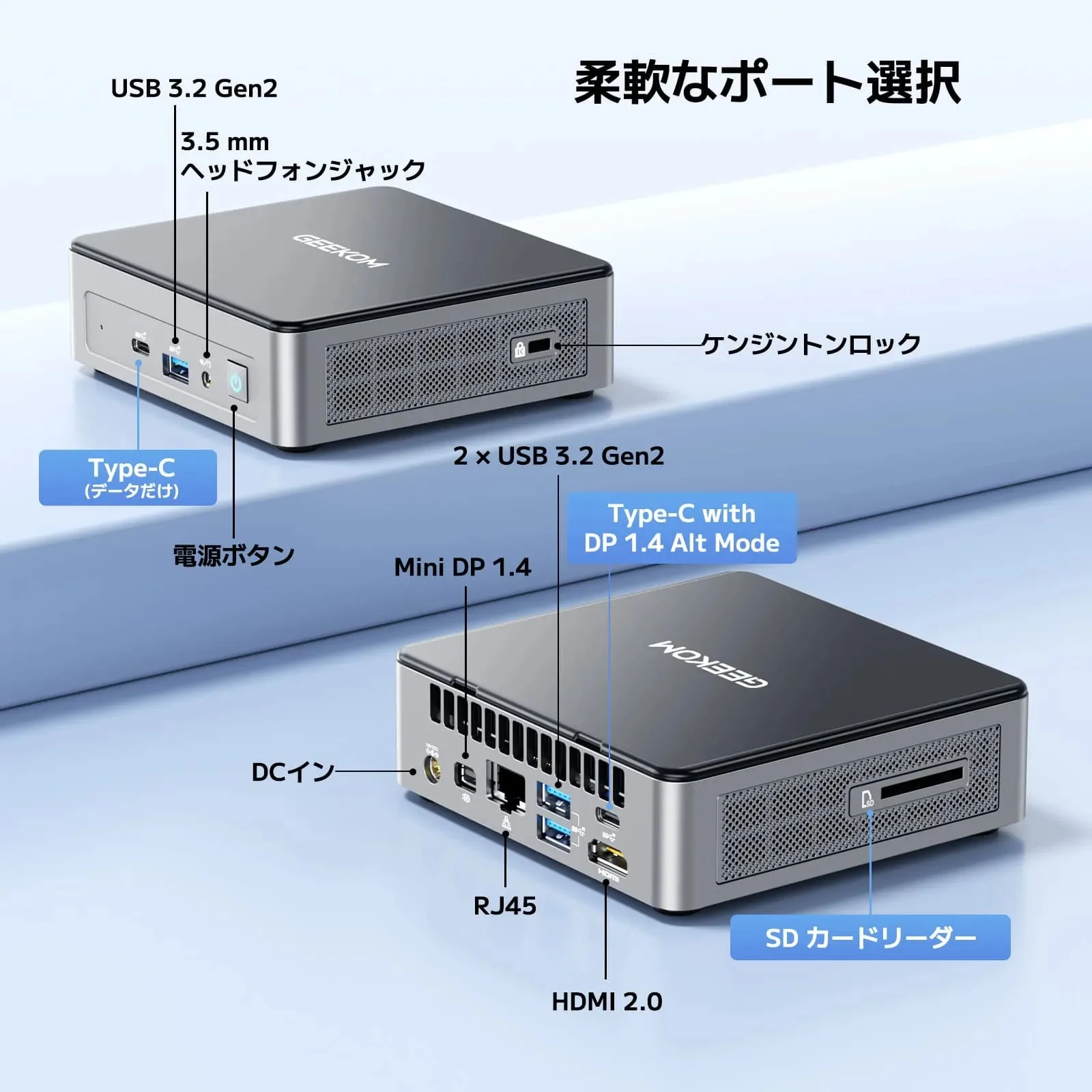 GEEKOM AIR12 ミニPC インテル® Pentium® Gold 7505 - Image 4