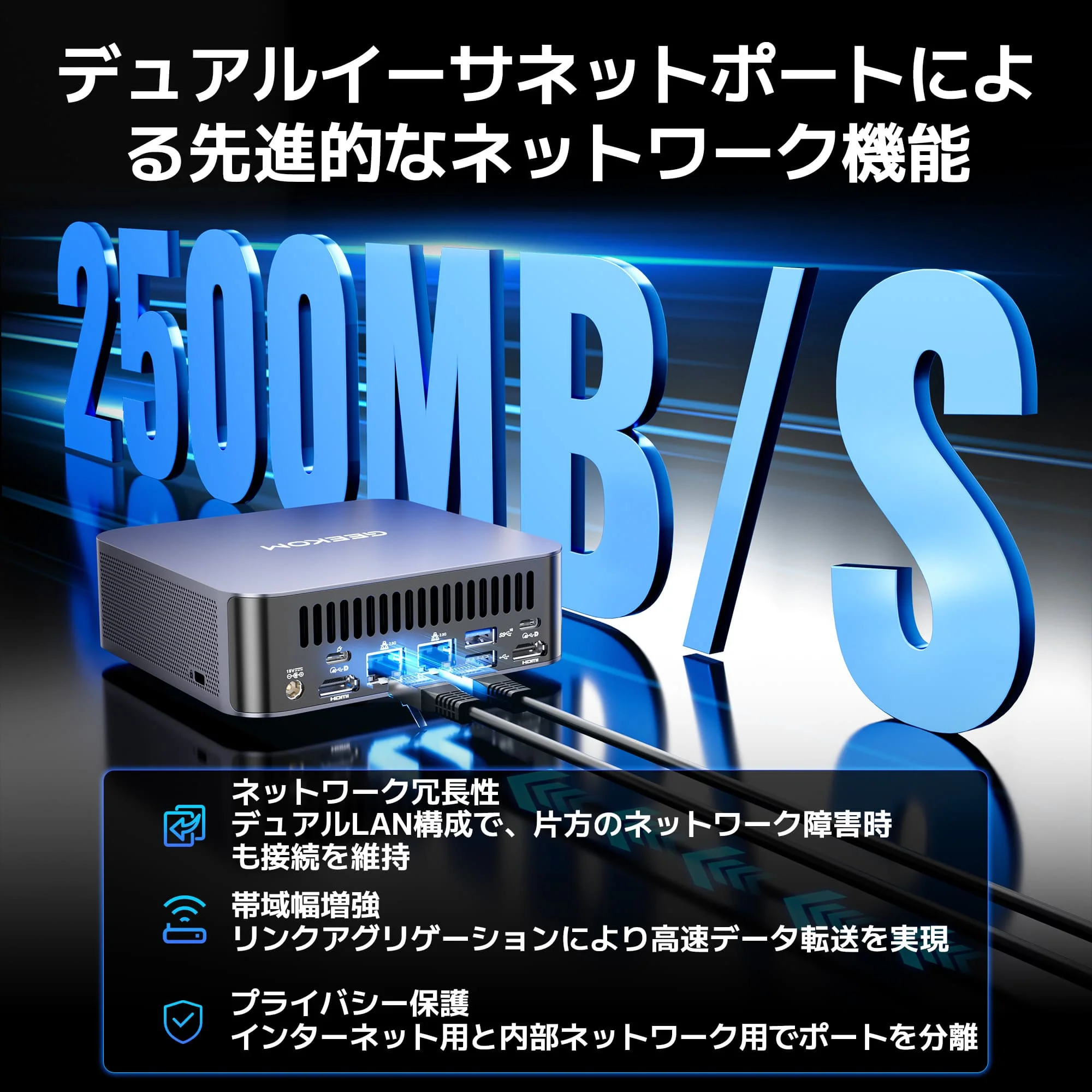 GEEKOM AI PC GT2 Mega ミニPC インテル® CORE™ Ultra9-285H - Image 6