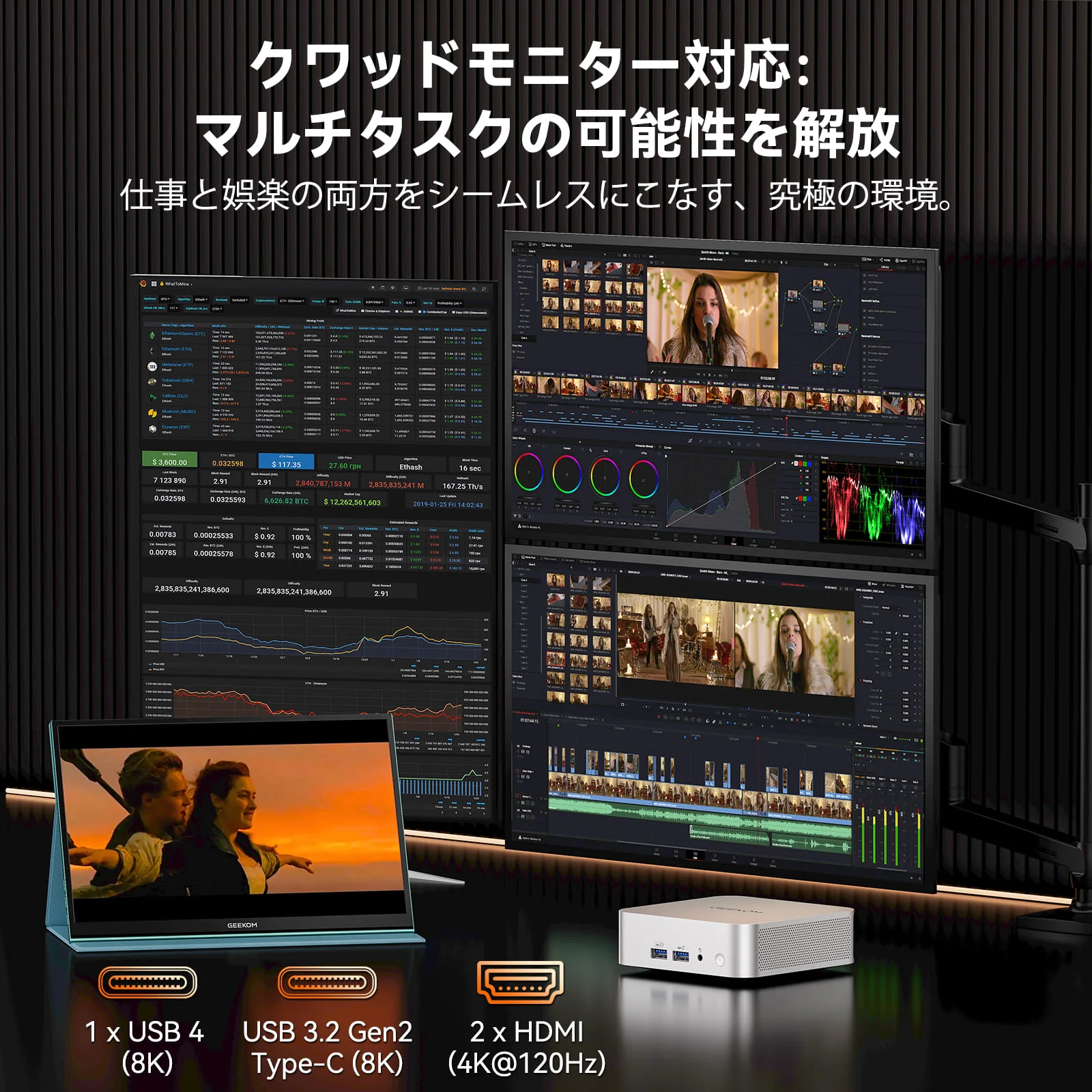 GEEKOM A7 ミニPC AMD Ryzen R9-7940HS - Image 7
