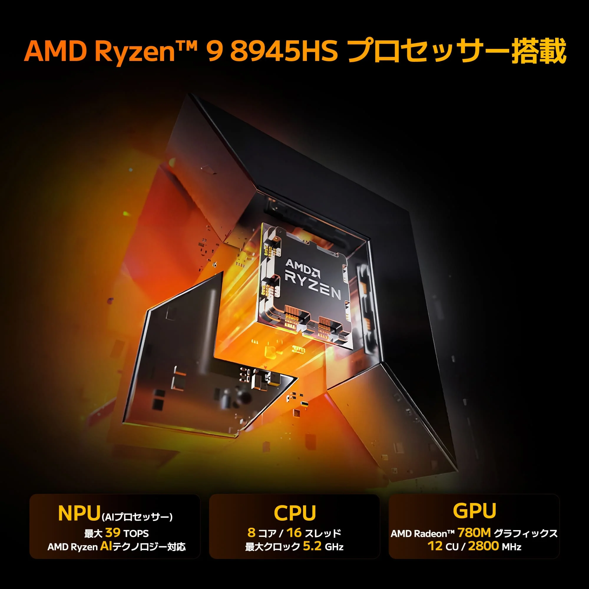GEEKOM  A8 ミニPC 2026エディション AMD Ryzen R7-8745HS - Image 3