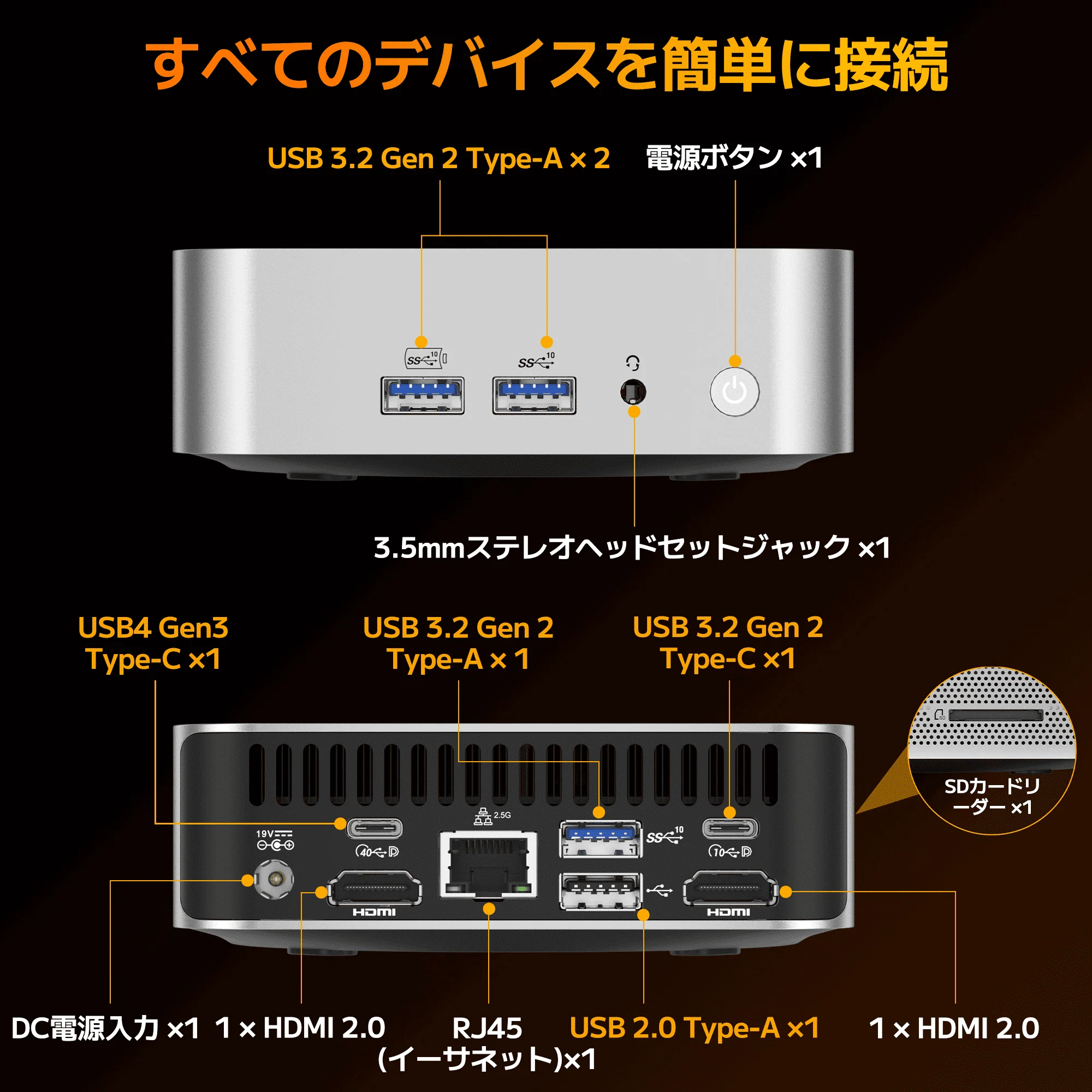 GEEKOM  A8 ミニPC 2026エディション AMD Ryzen R7-8745HS - Image 5