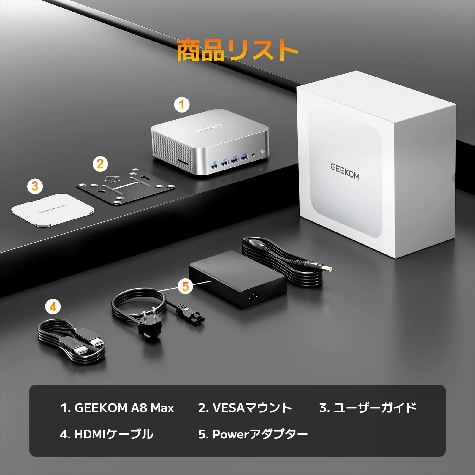 GEEKOM AI PC A8 MAX ミニPC AMD Ryzen R9-8945HS - Image 7