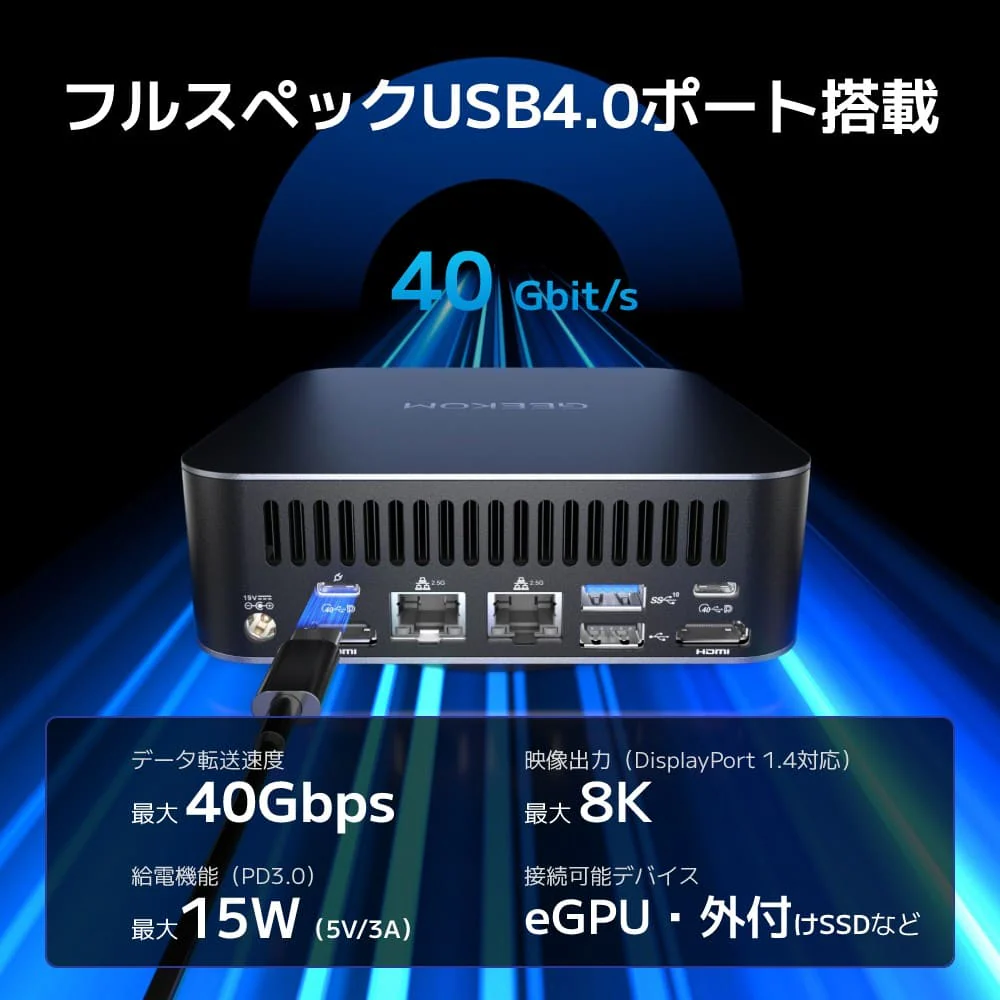 GEEKOM AI PC GT1 Mega ミニPC インテル® CORE™ Ultra9-185H - Image 8