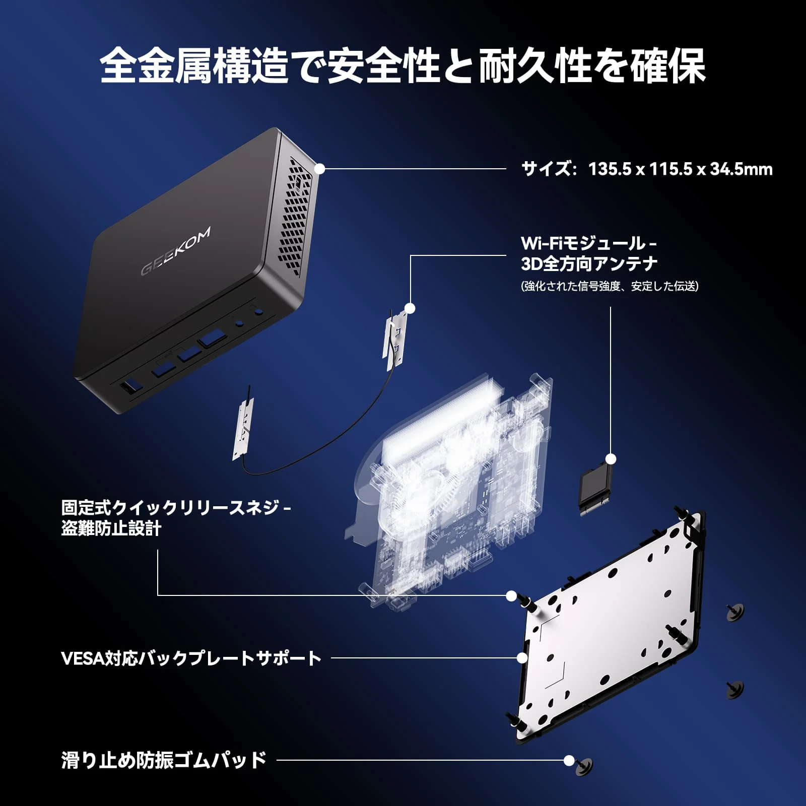 GEEKOM AIR12 Lite ミニPC インテル® Alder Lake N95 - Image 4