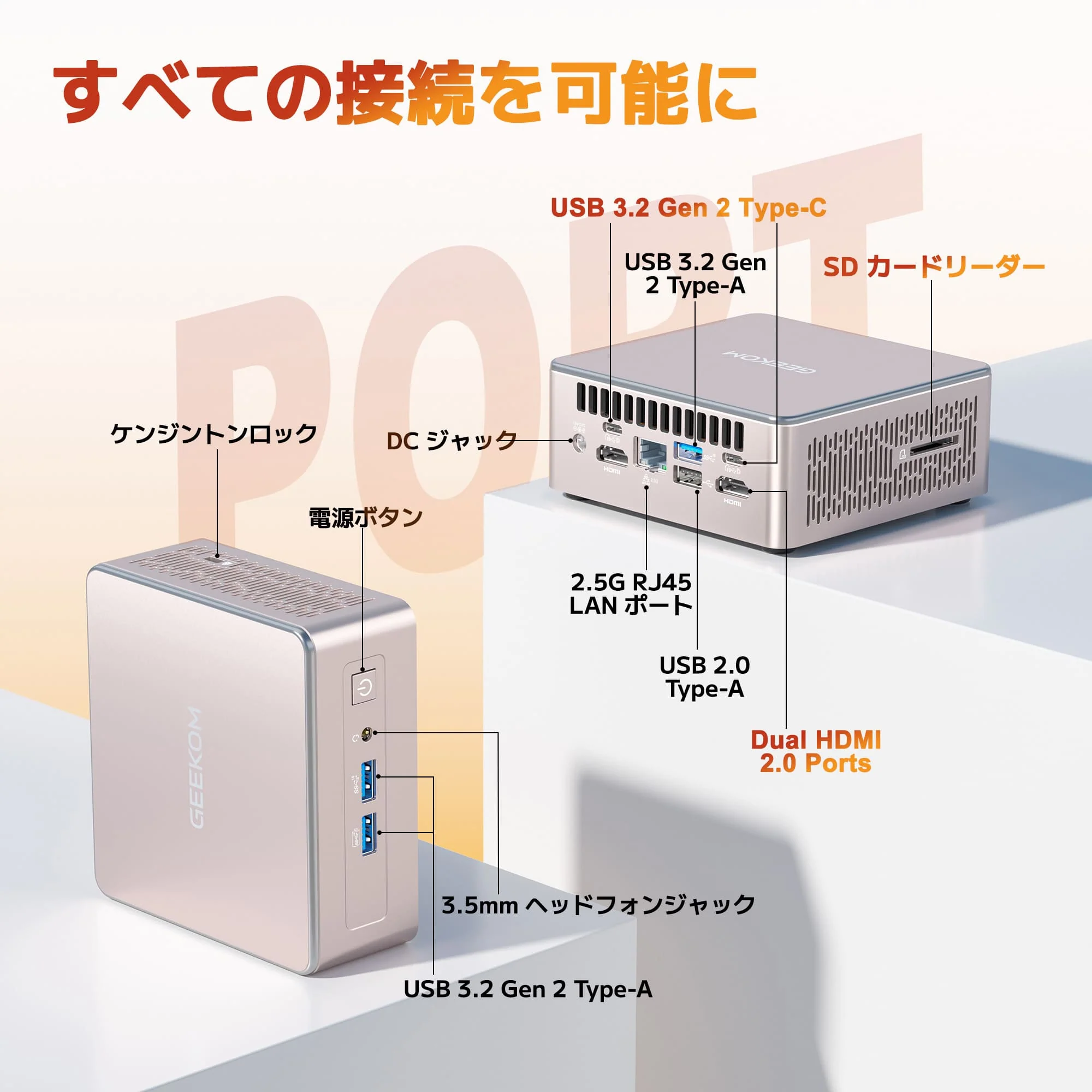 日本限定 GEEKOM A5 2026エディション ミニPC AMD Ryzen R5-7430U - Image 6